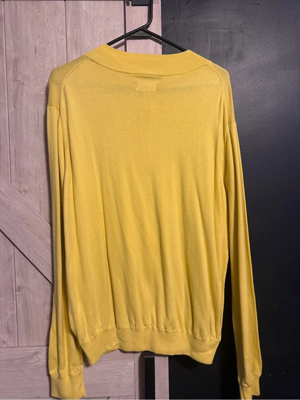 Graham Men’s Yellow Zip-Front Cardigan XL Sweater